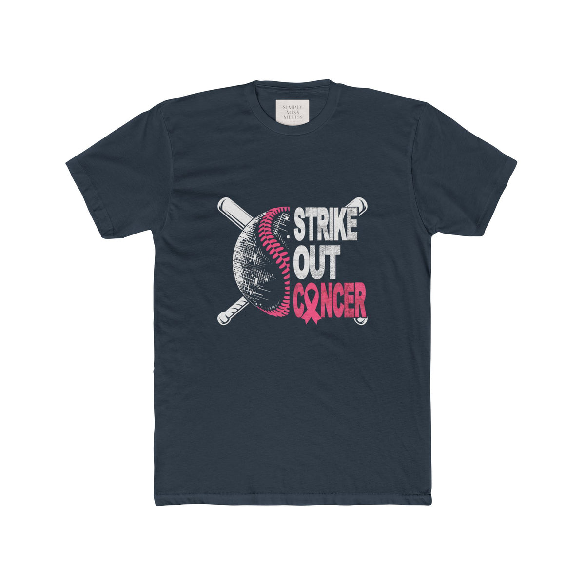 Strike Out Cancer Baseball Tee — Pink Cancer Awareness T-Shirt