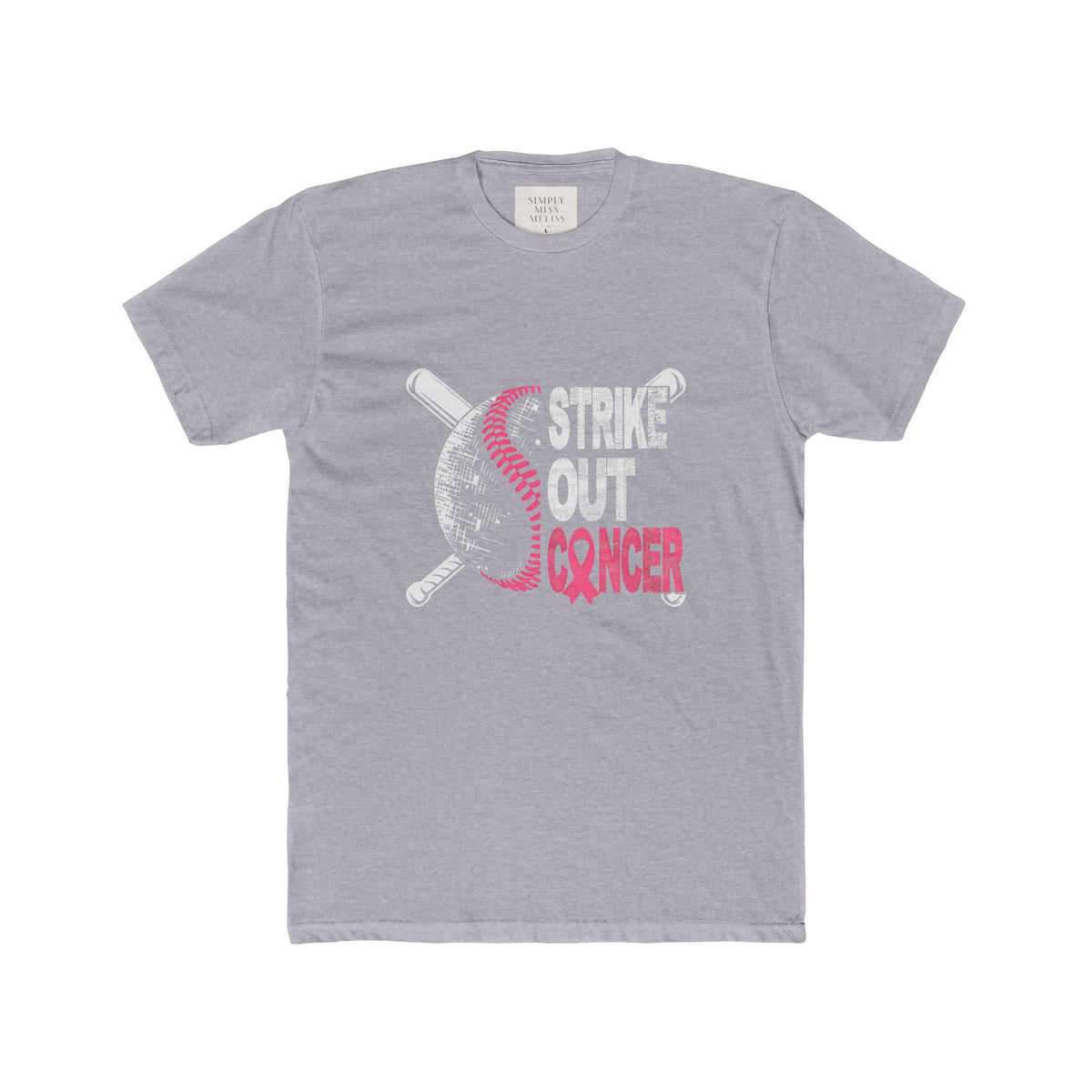 Strike Out Cancer Baseball Tee — Pink Cancer Awareness T-Shirt