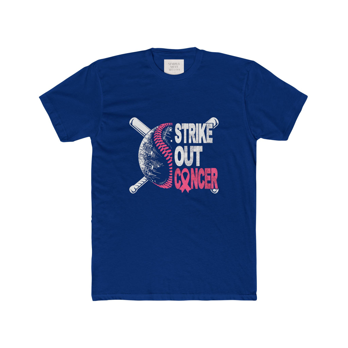 Strike Out Cancer Baseball Tee — Pink Cancer Awareness T-Shirt