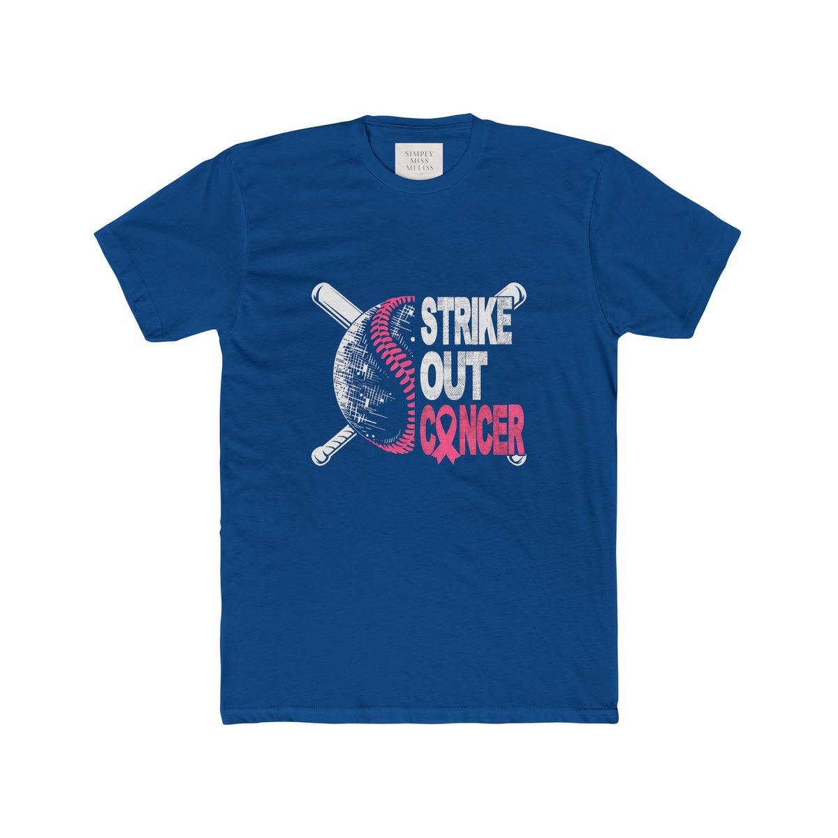 Strike Out Cancer Baseball Tee — Pink Cancer Awareness T-Shirt