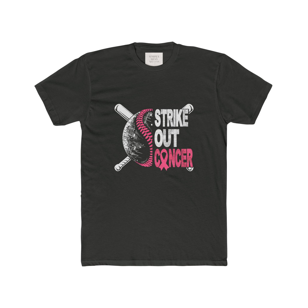 Strike Out Cancer Baseball Tee — Pink Cancer Awareness T-Shirt