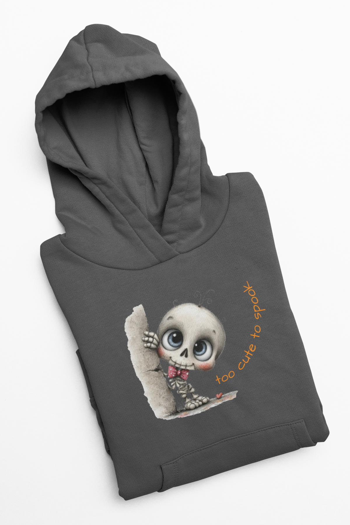 Too Cute to Spook Skull Hoodie Youth Halloween Sweatshirt | Kids Skeleton Design